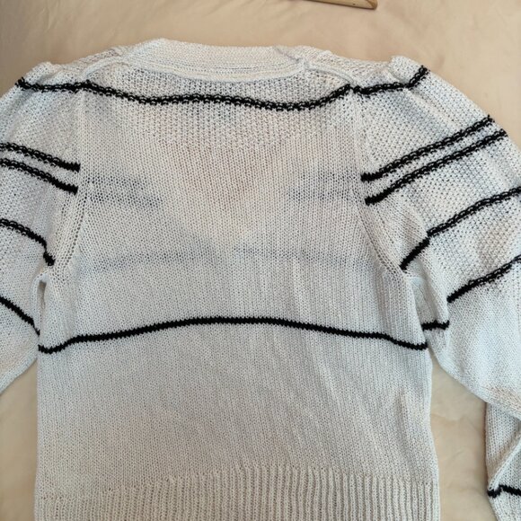 Brochu Walker "Sasha" Cotton Merino V Neck Sweater Size Small - Picture 5 of 9